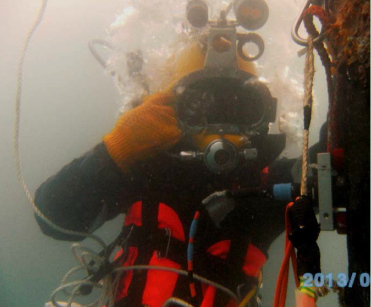 Diver with probe